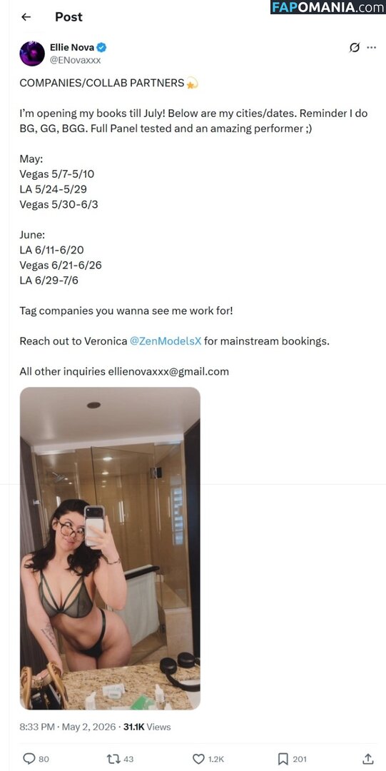 Ellie Nova / SlayherJax / ellienovaxx / ellienovaxxx / ellienovaxxx - Naken OnlyFans  Läckta Foto #4